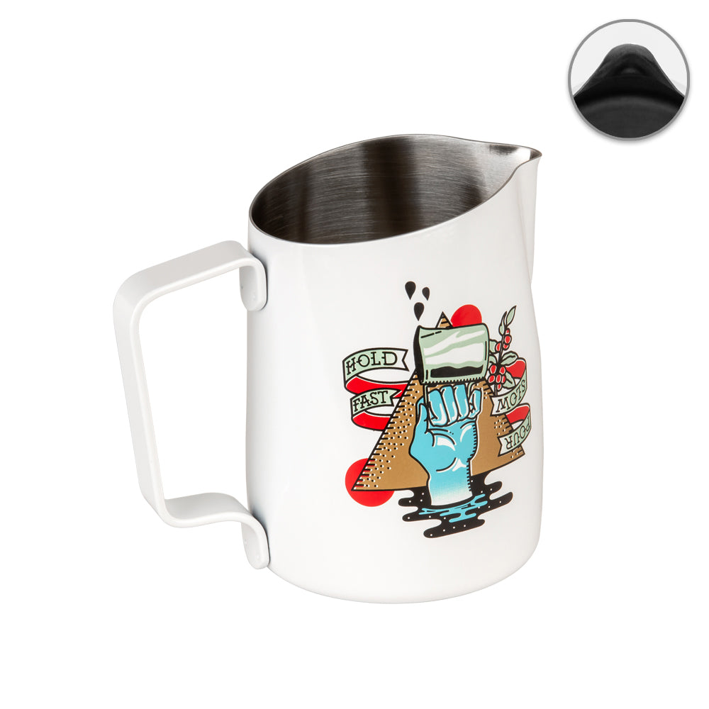 #06 Round Spout Milk Pitcher - "Hold Fast Pour Slow"