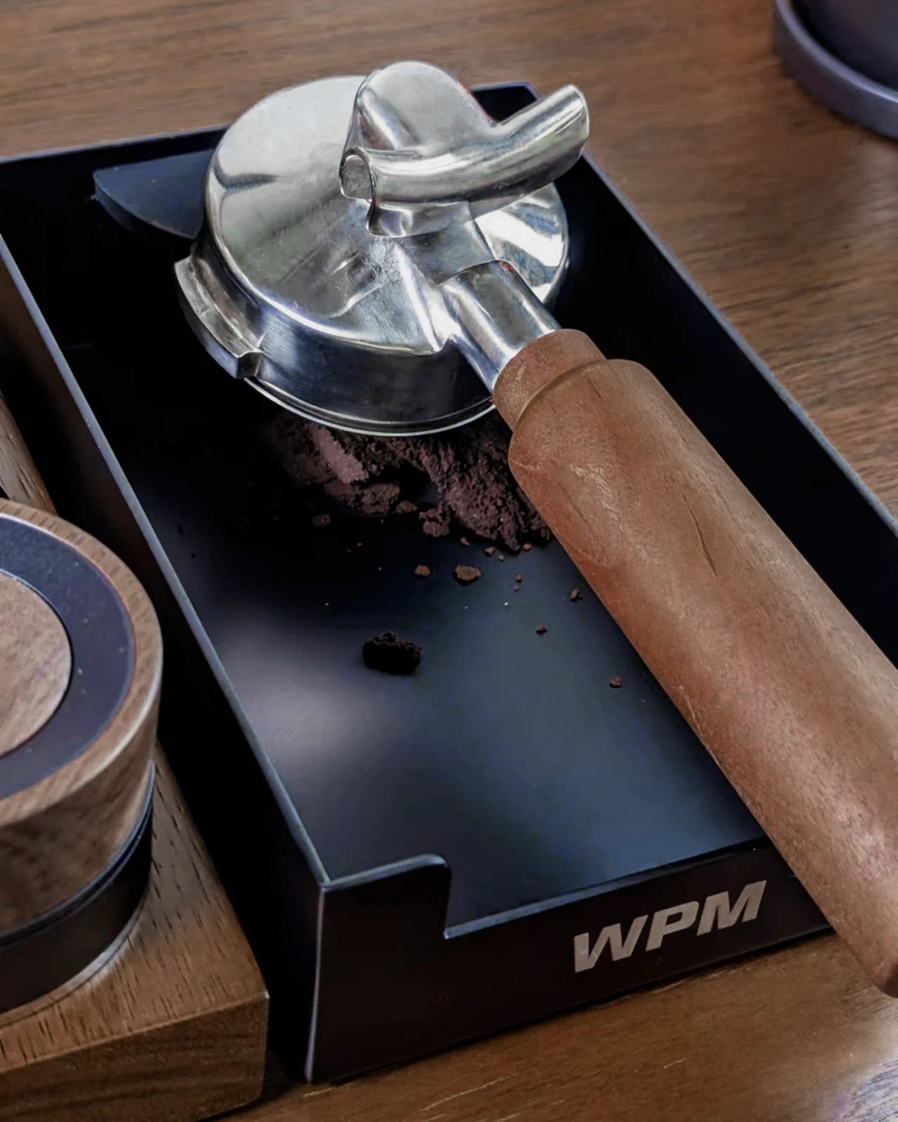 多功能木製收納座 連敲渣盒